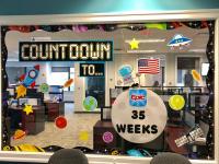 The ColumbiaDoctors office in Fort Lee, New Jersey, is pictured after being decorated in a space theme.